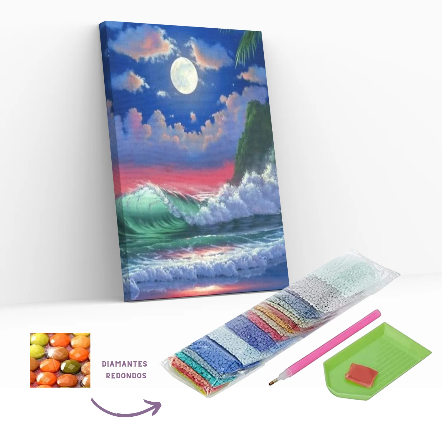 Diamond Painting Anochecer en el mar- Pintura Con Diamantes 40X50 Cm - Image 3