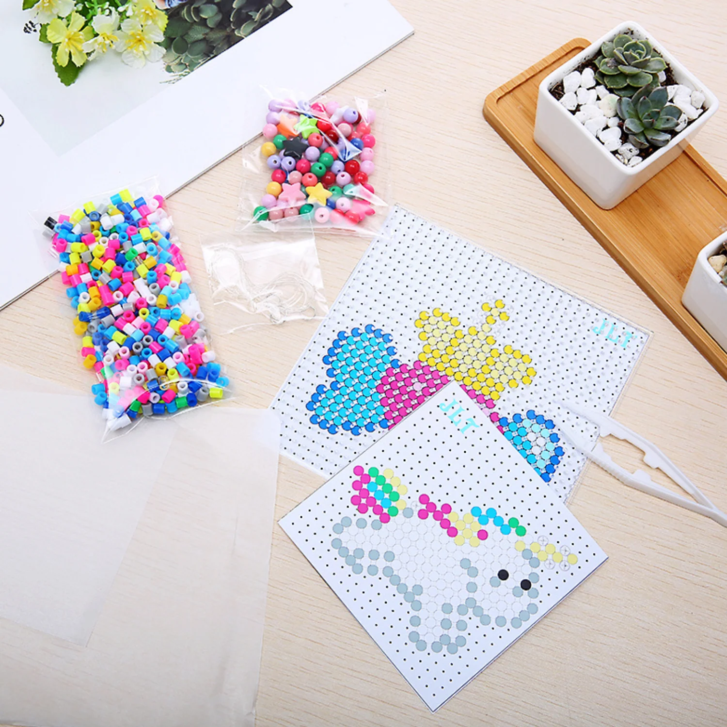 Fuse Beads- Kit para pulseras y collares - Unicornio corazon - Image 3