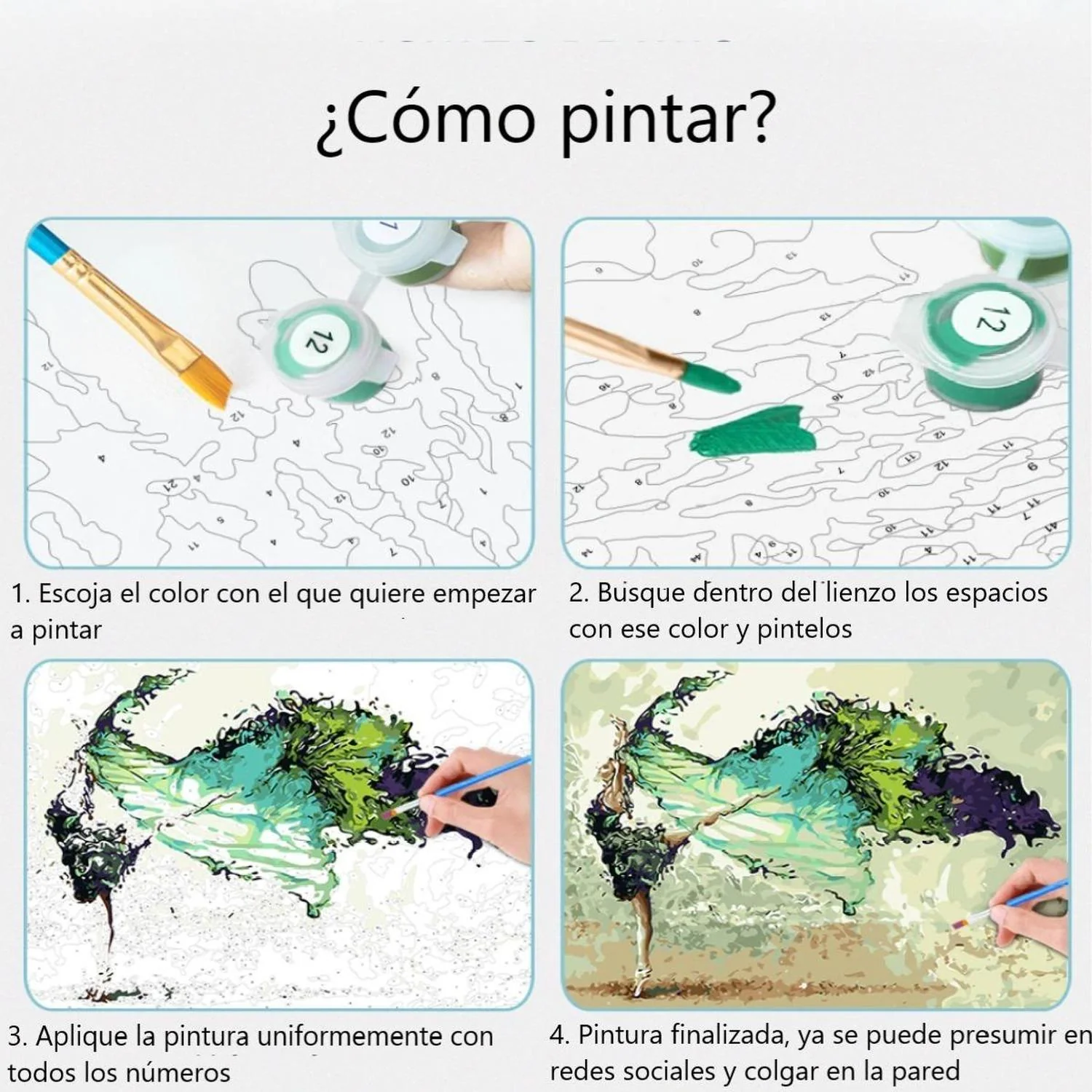 Kit Pintura Por Números- Painting By Numbers- En bastidor - Image 5
