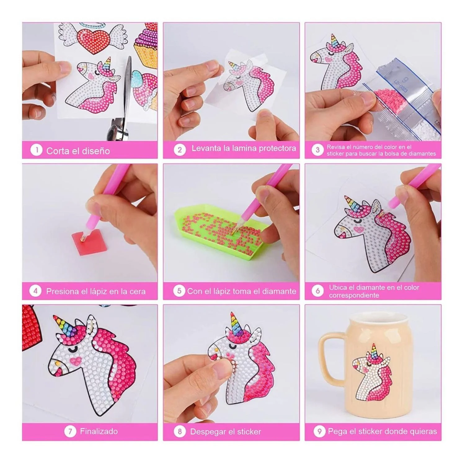 Kit Sticker pintura diamantes - Buhos - Image 2