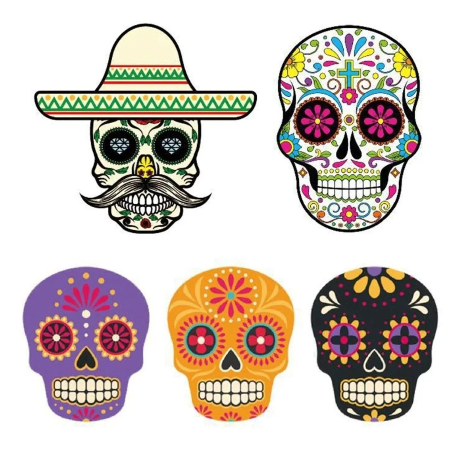 Kit Sticker pintura diamantes - Calaveras