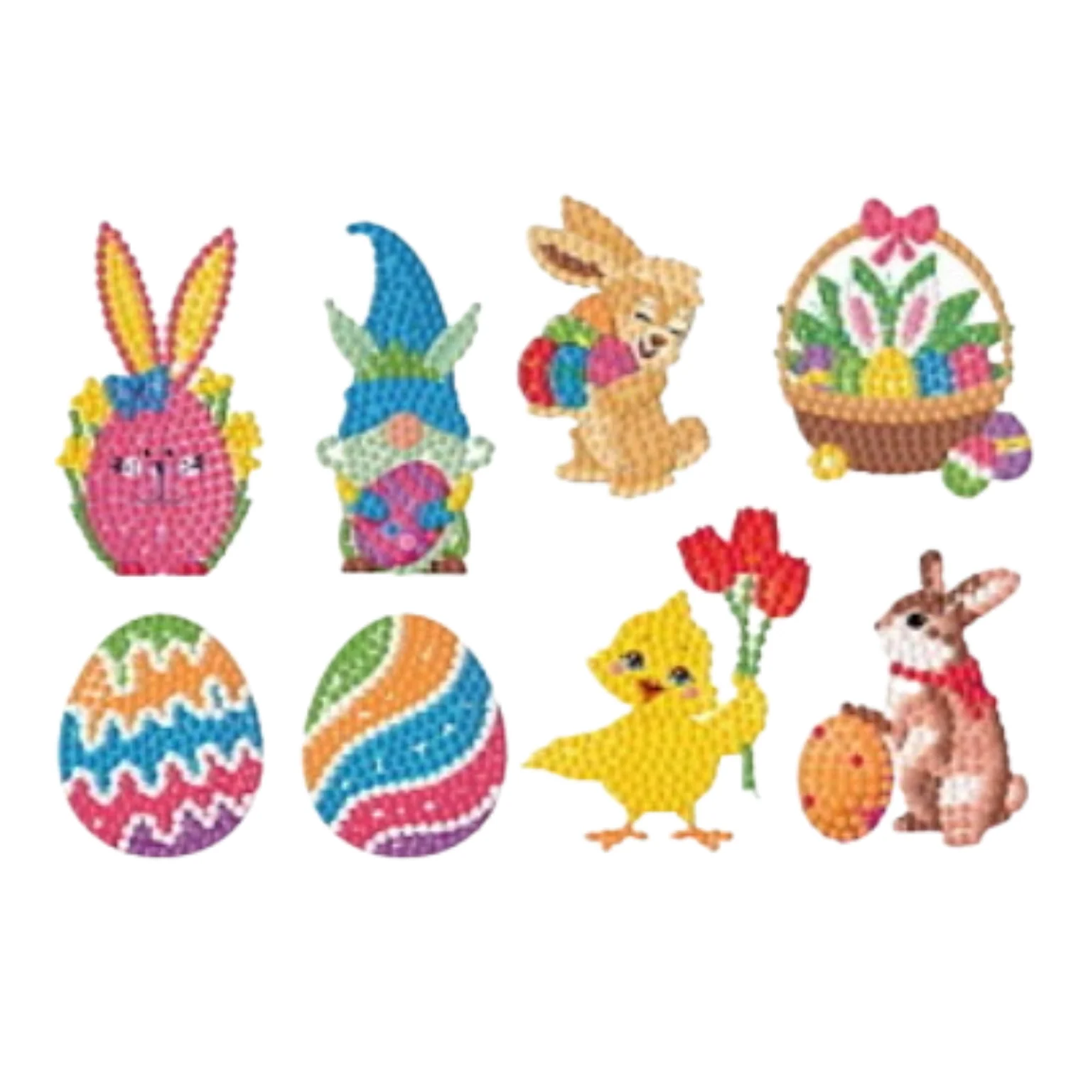 Kit Sticker pintura diamantes - Easter II