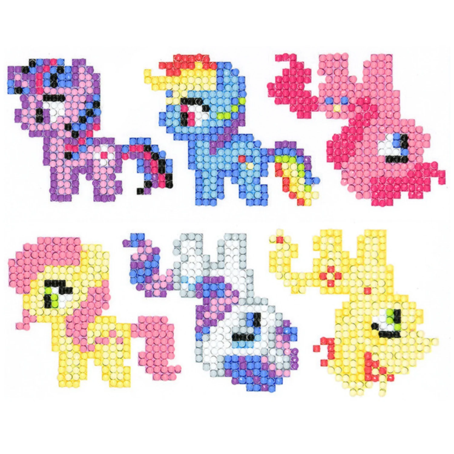 Kit Sticker pintura diamantes - Pony - Uncornios