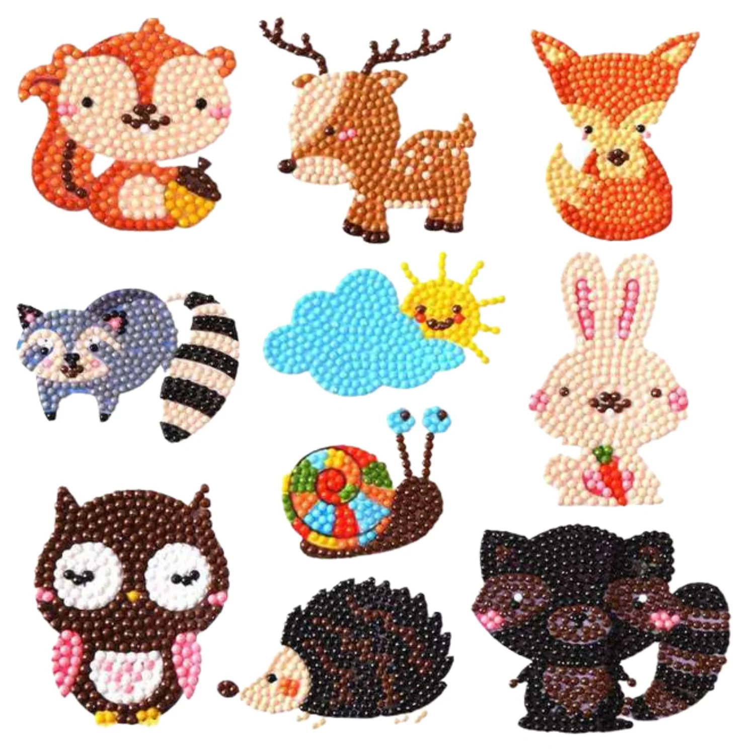 Kit Stickers pintura con diamantes - Animales II - Image 2