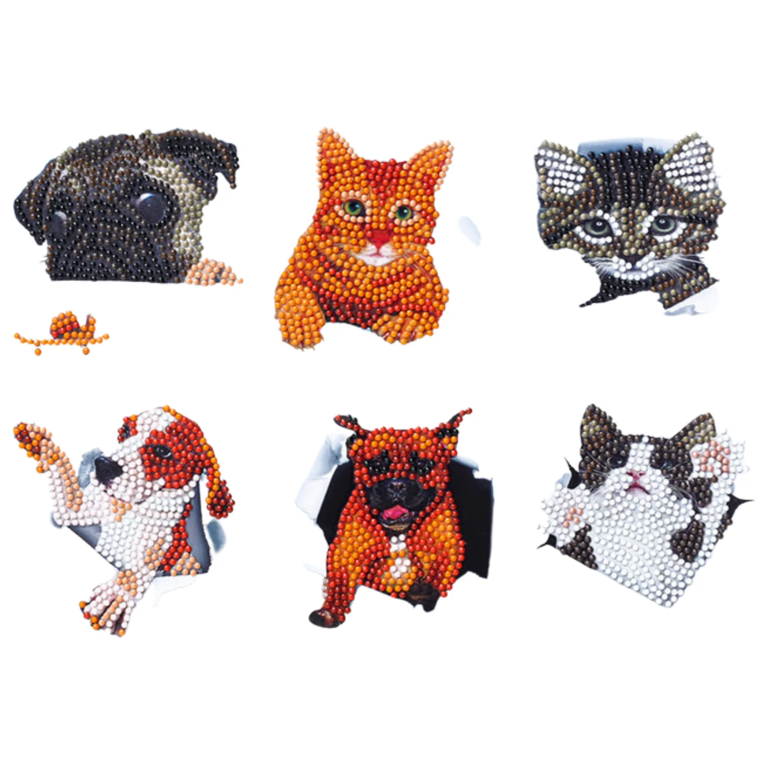 Kit Stickers pintura con diamantes - Gatitos