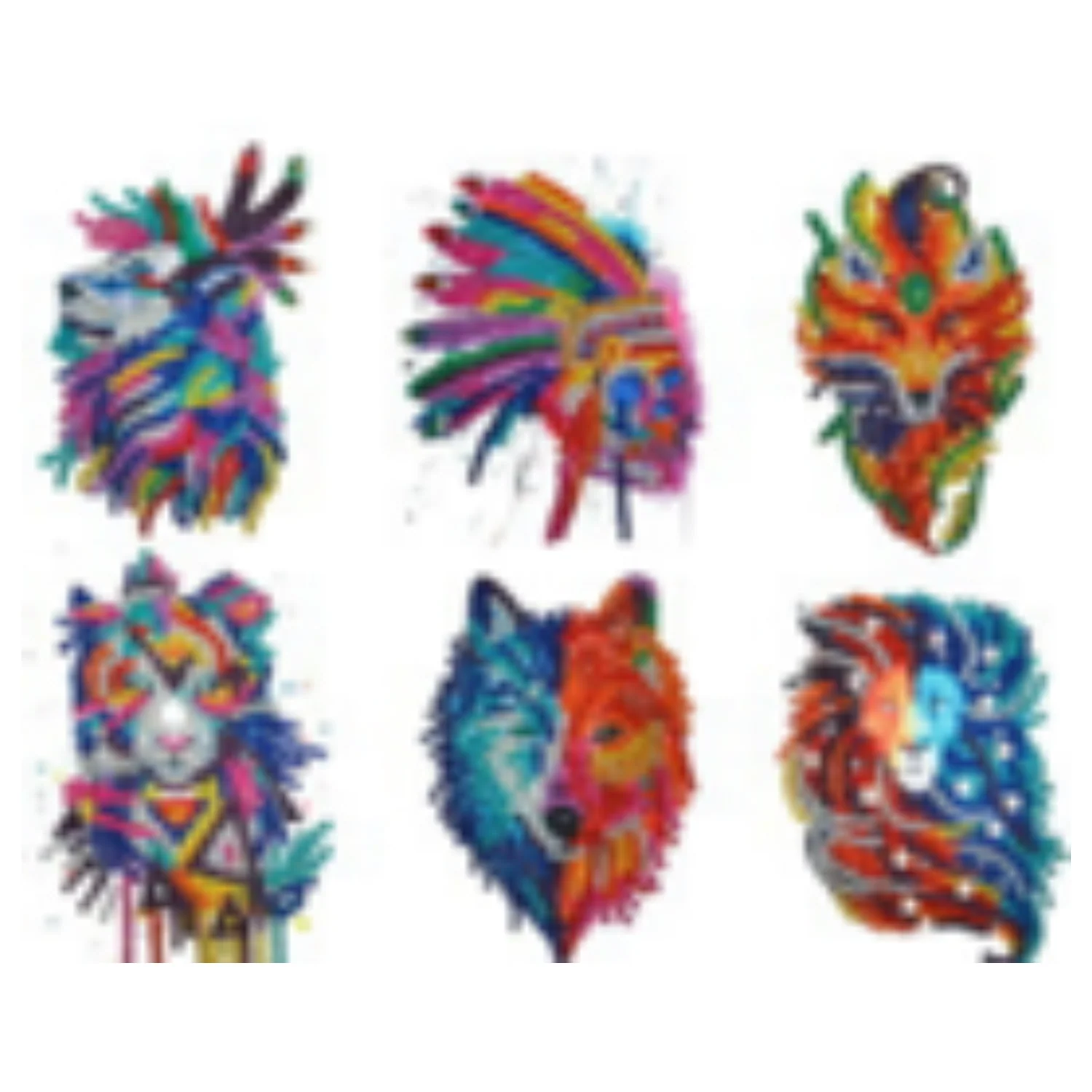 Kit stickers Pintura por Diamantes - Animales festivaleros