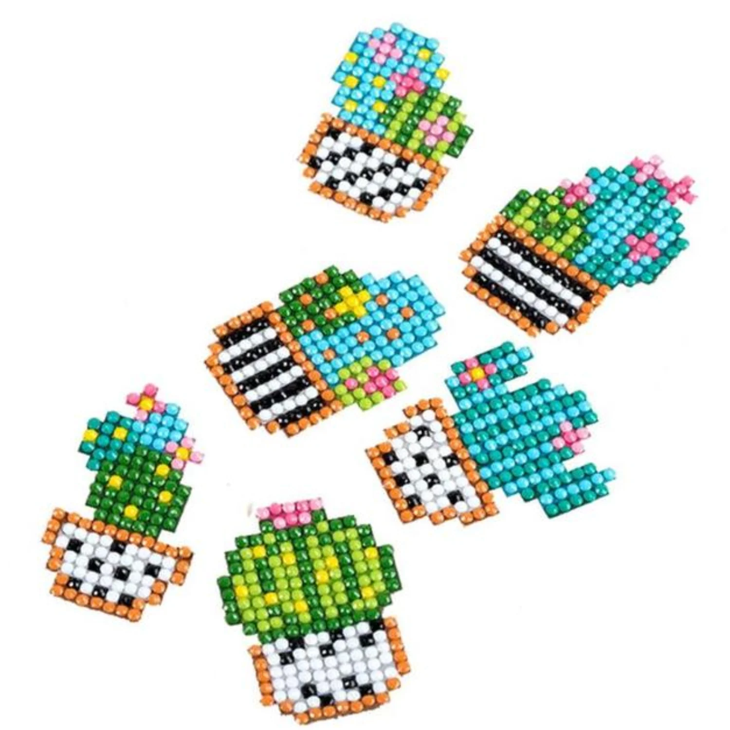 Kit stickers Pintura por Diamantes - Cactus azules