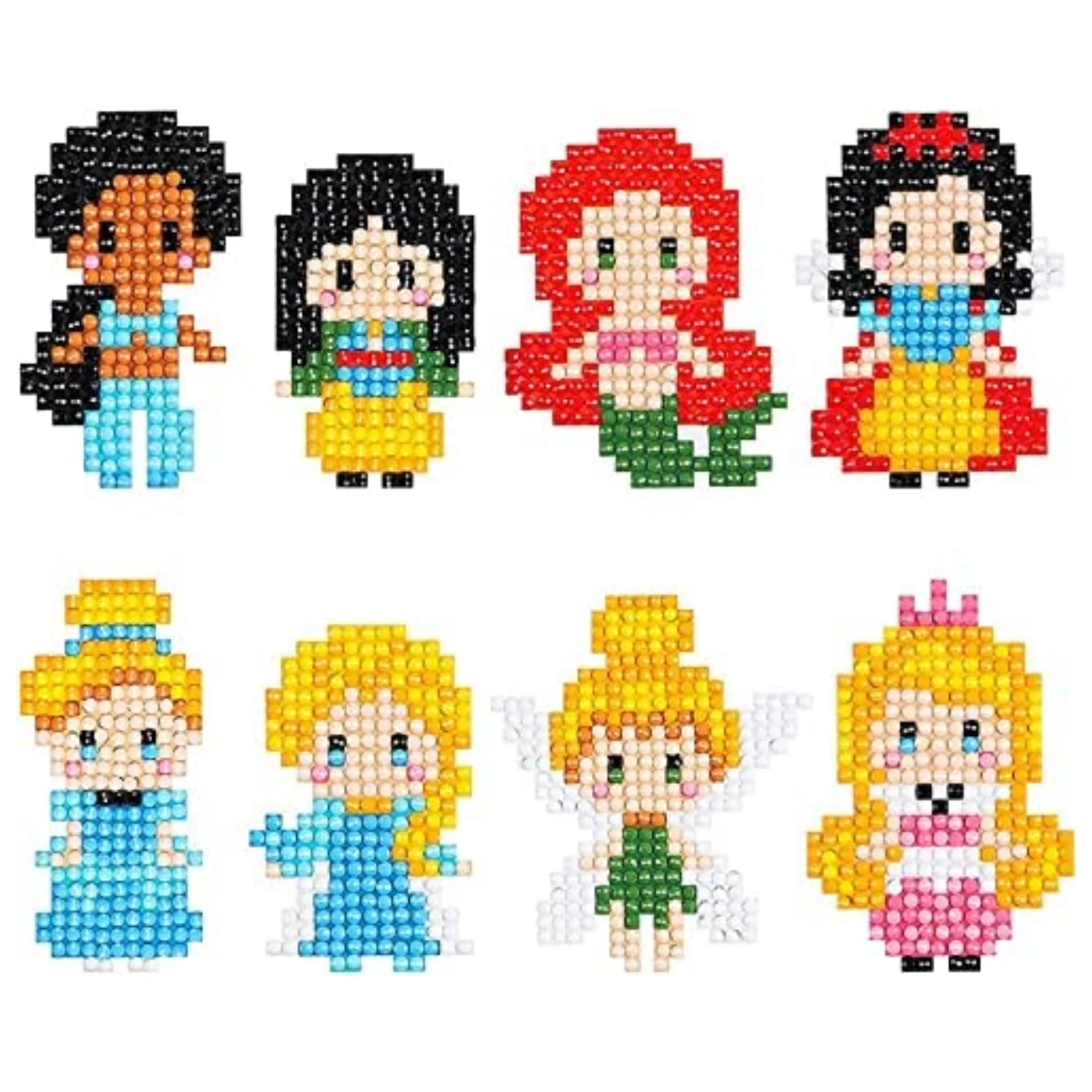 Kit stickers Pintura por Diamantes - Mundo princesas