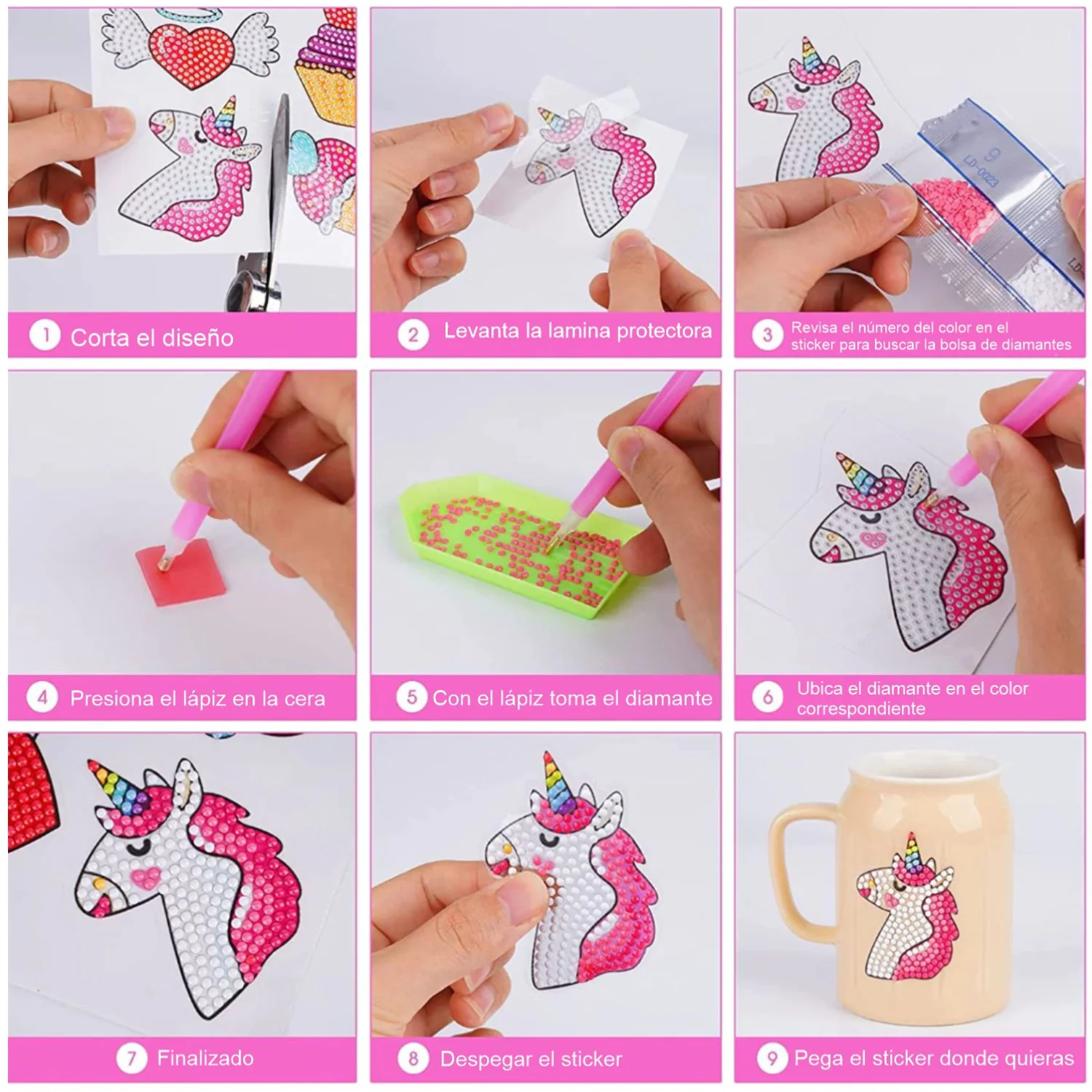 Kit stickers Pintura por Diamantes - Viejito pascuero - Image 3