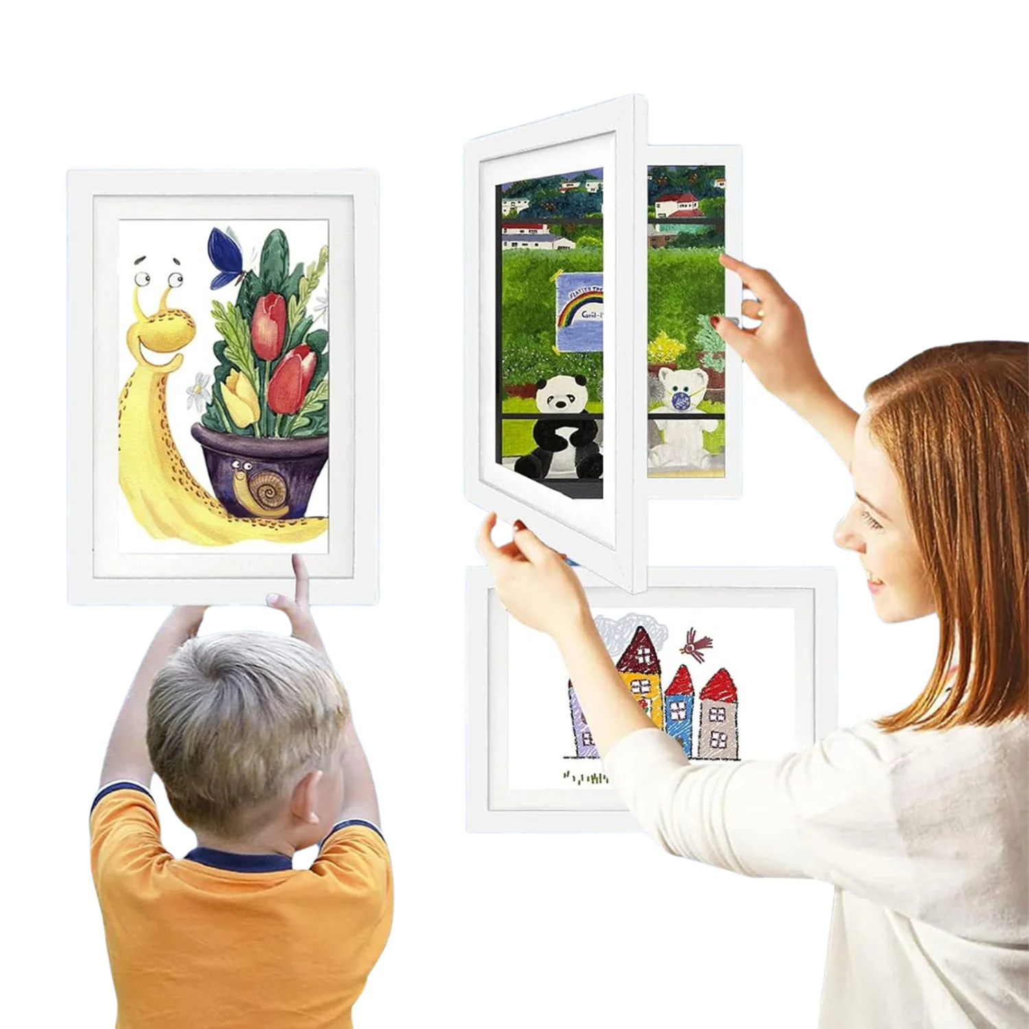 Marco De Arte Para Niños Con Dibujos Intercambiables Tamaño Block Blanco - Image 3