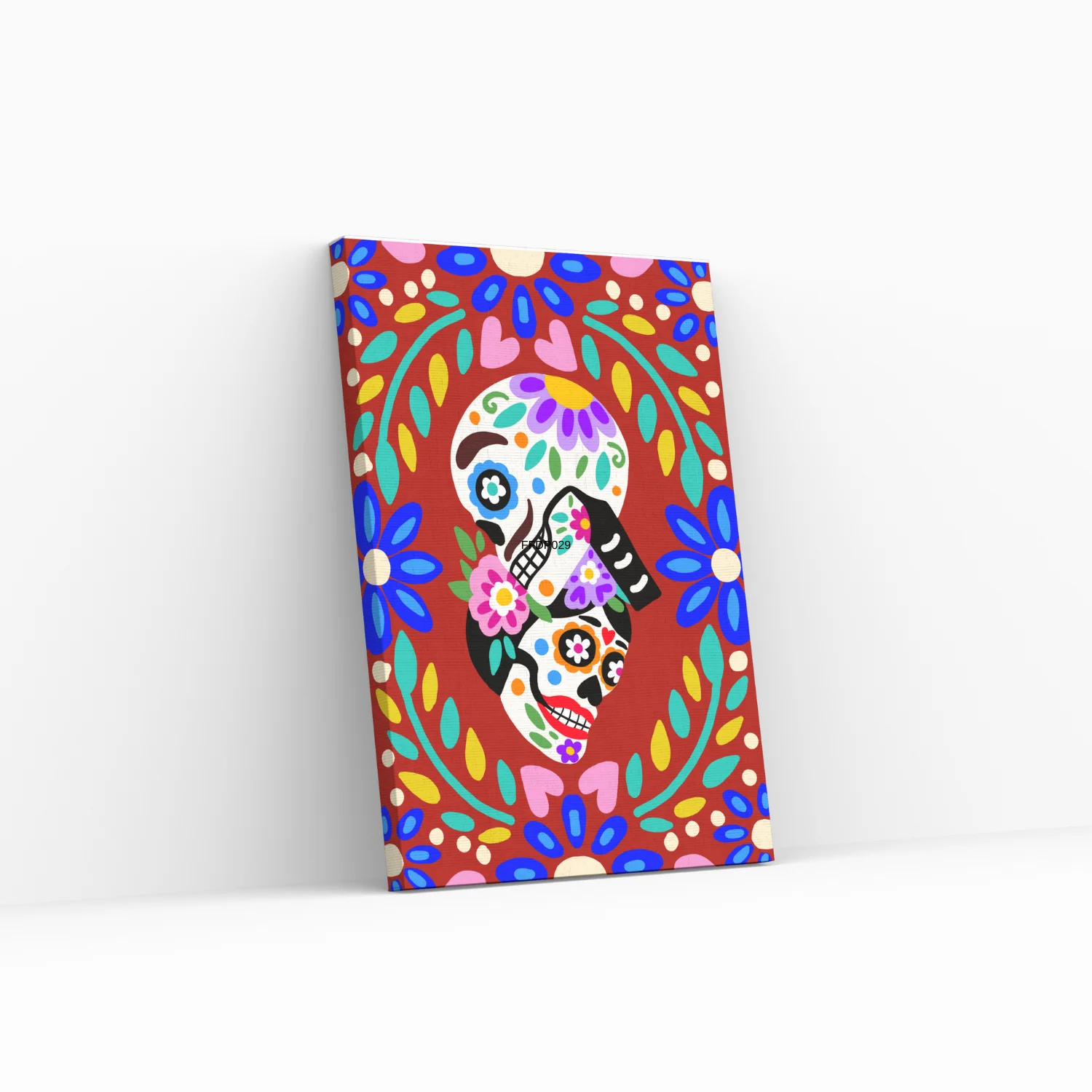 Pinta con diamantes Calaveras enamoradas 25x35cm