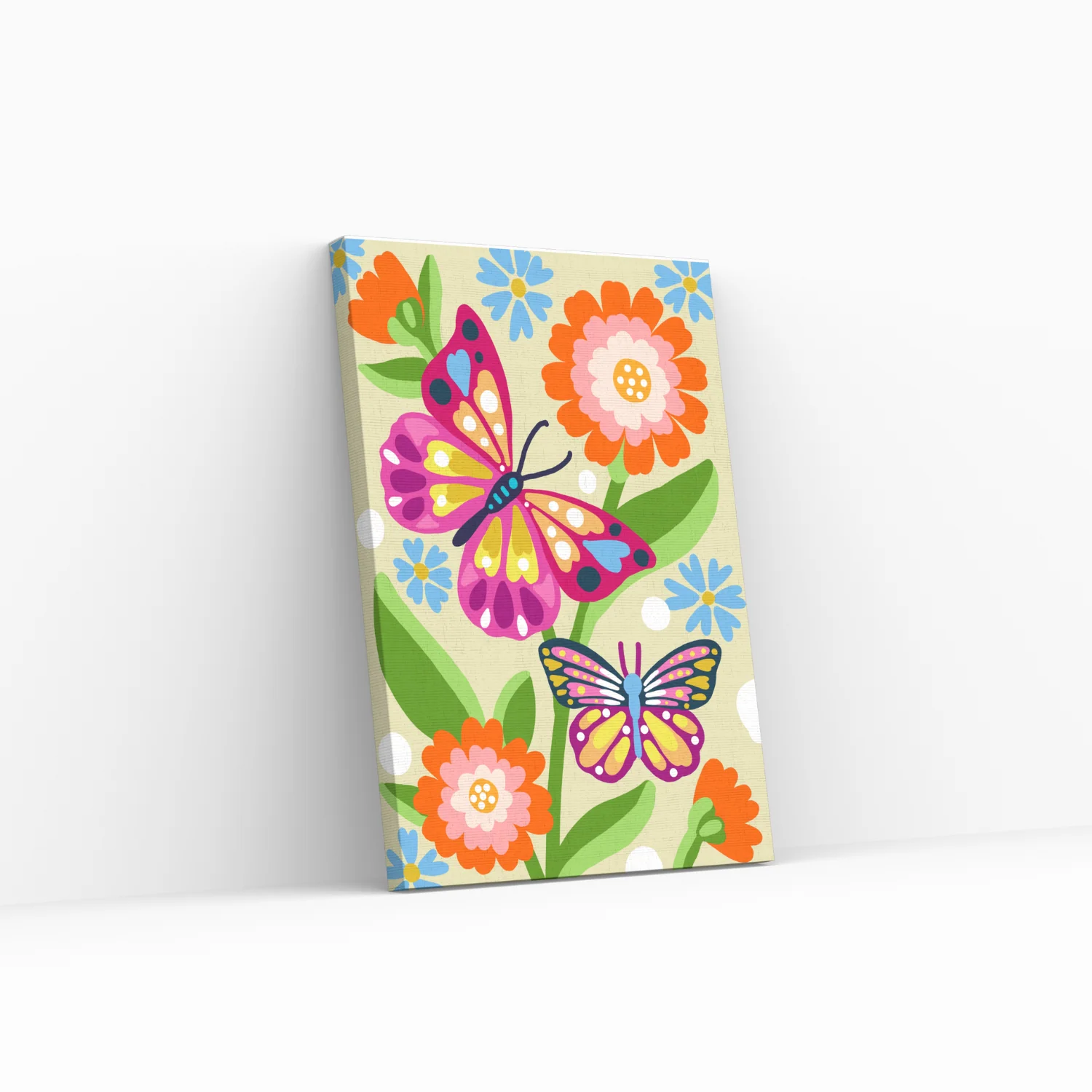 Pinta con diamantes Mariposas en jardin 25x35
