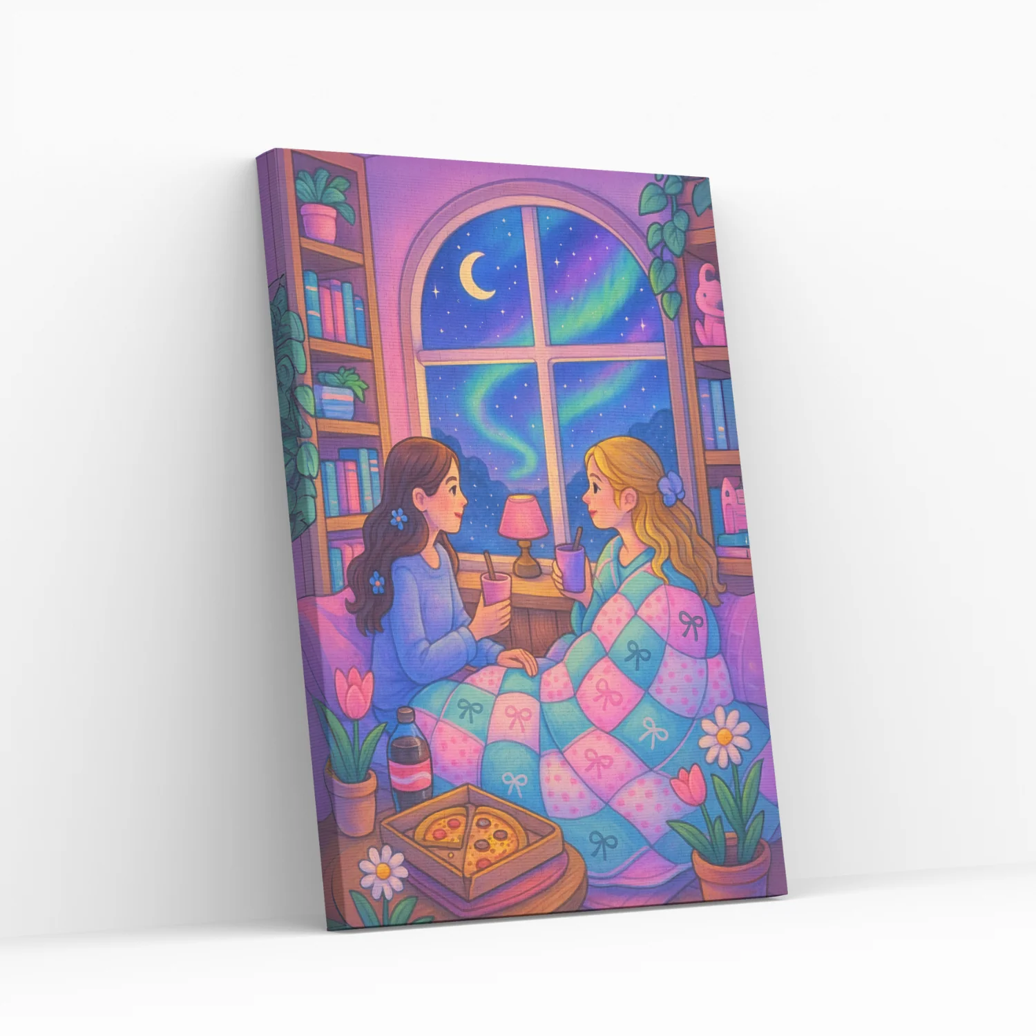 Pintura Con Diamantes Con Bastidor 40x50cm - Diamond Painting - Cozy noche