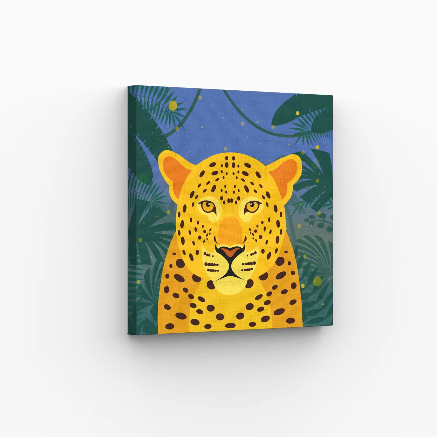Pintura con Diamantes Leopardo En La Noche - Diamond Painting 20x20 CM