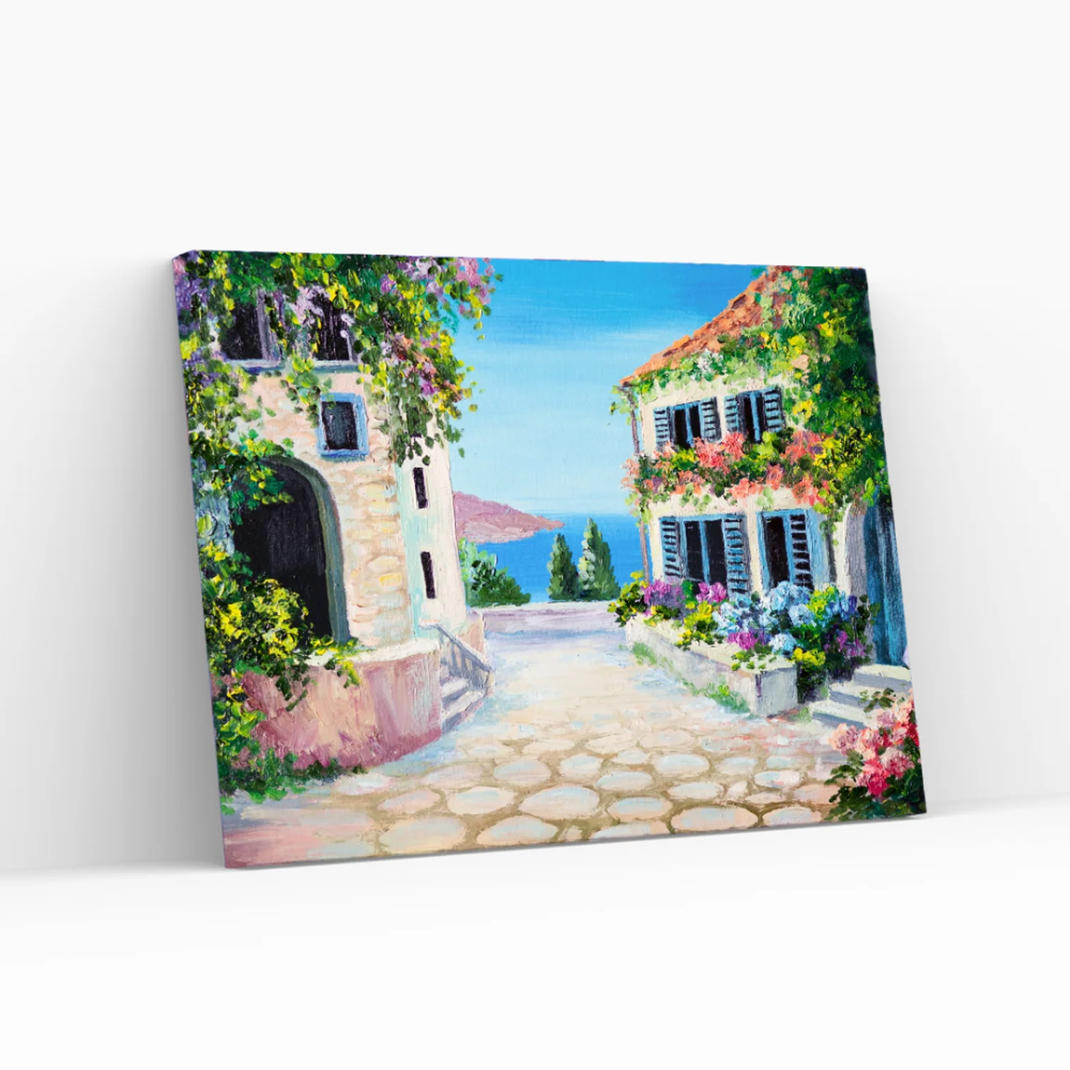 Pintura con números en bastidor 40x50 - Camino de piedras - Painting by numbers