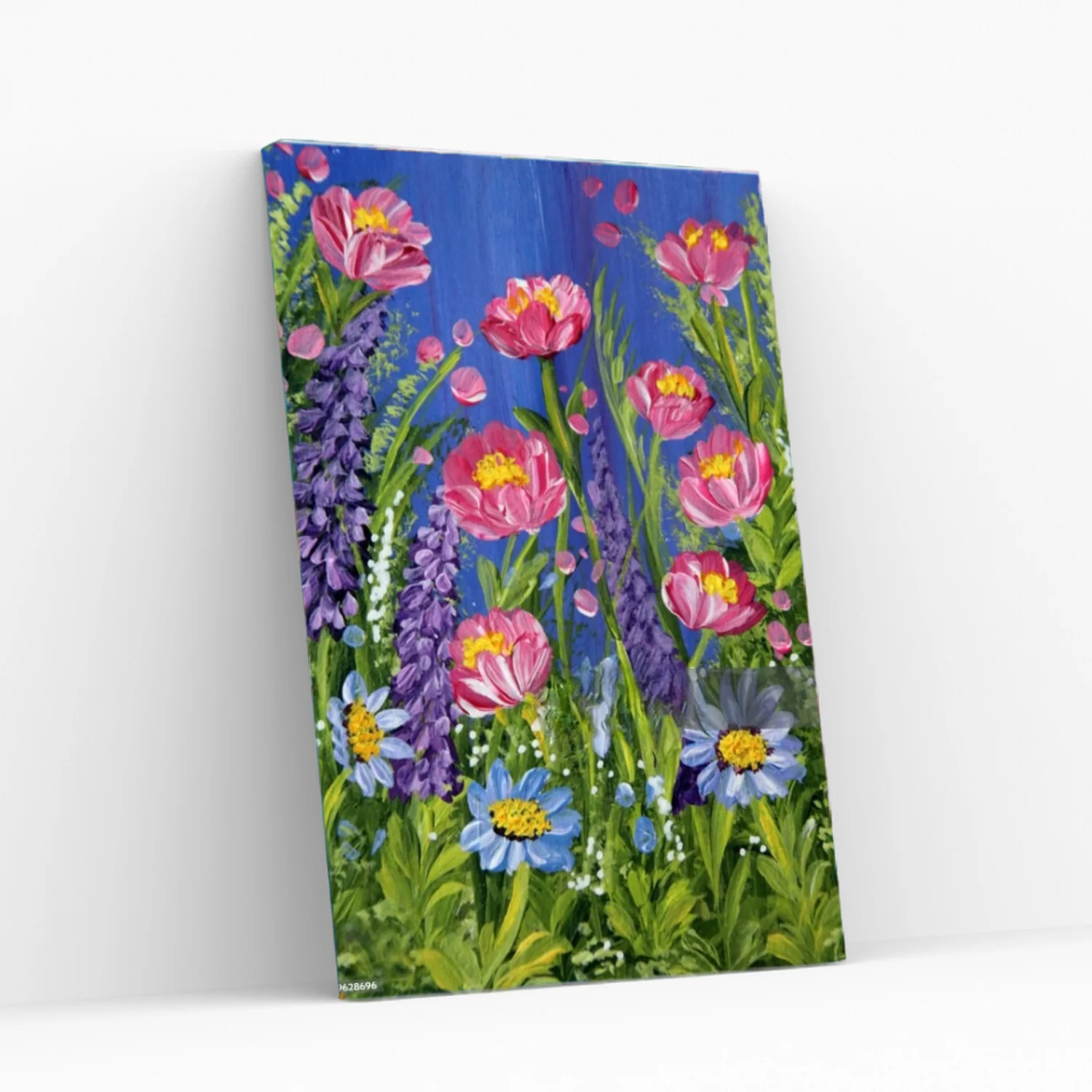 Pintura con números en bastidor 40x50 - flores de primavera - Painting by numbers