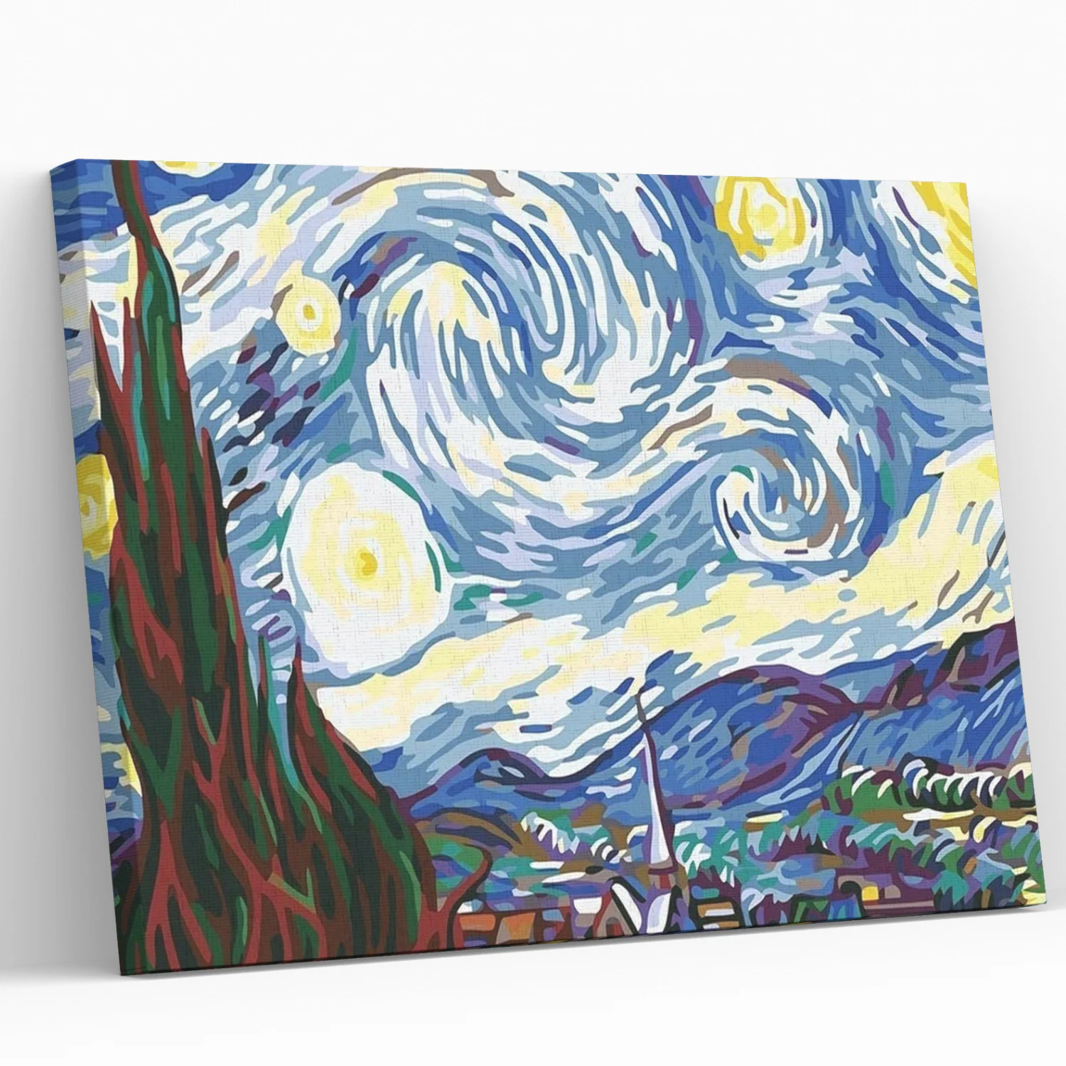 Pintura con números en bastidor 60x75 La Noche Estrellada - Painting by numbers