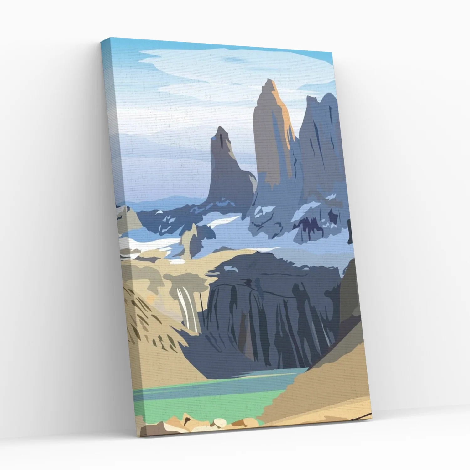 Pintura con números en bastidor 40x50- Torres del Paine - Painting by numbers