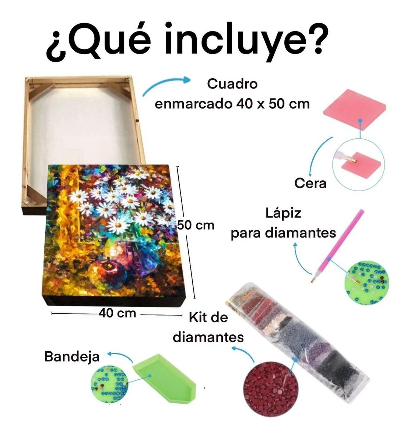 Pintura diamante en bastidor - En bastidor - 40x50 Diamond Painting 43 - Image 3