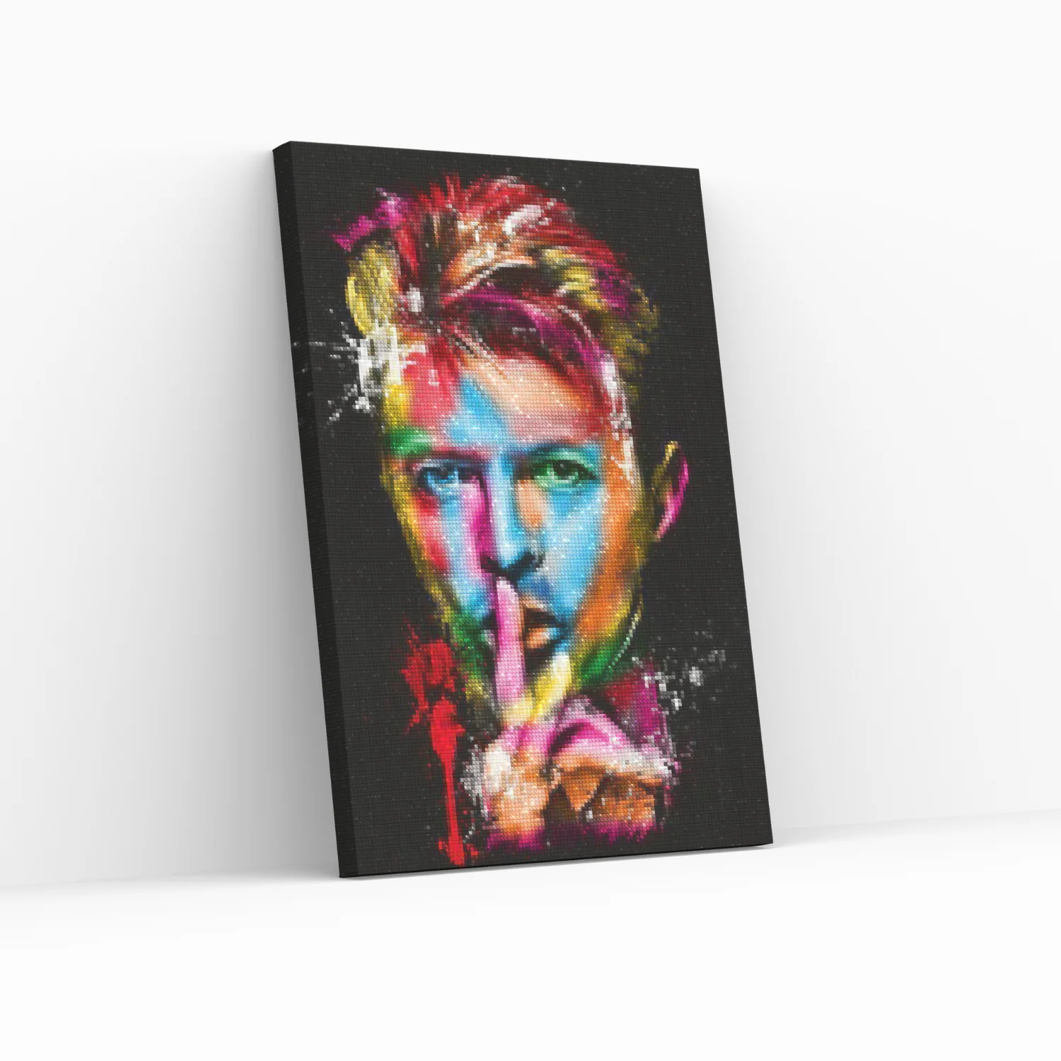 Pintura diamante en bastidor David Bowie 40x50 cm - Diamantes redondos