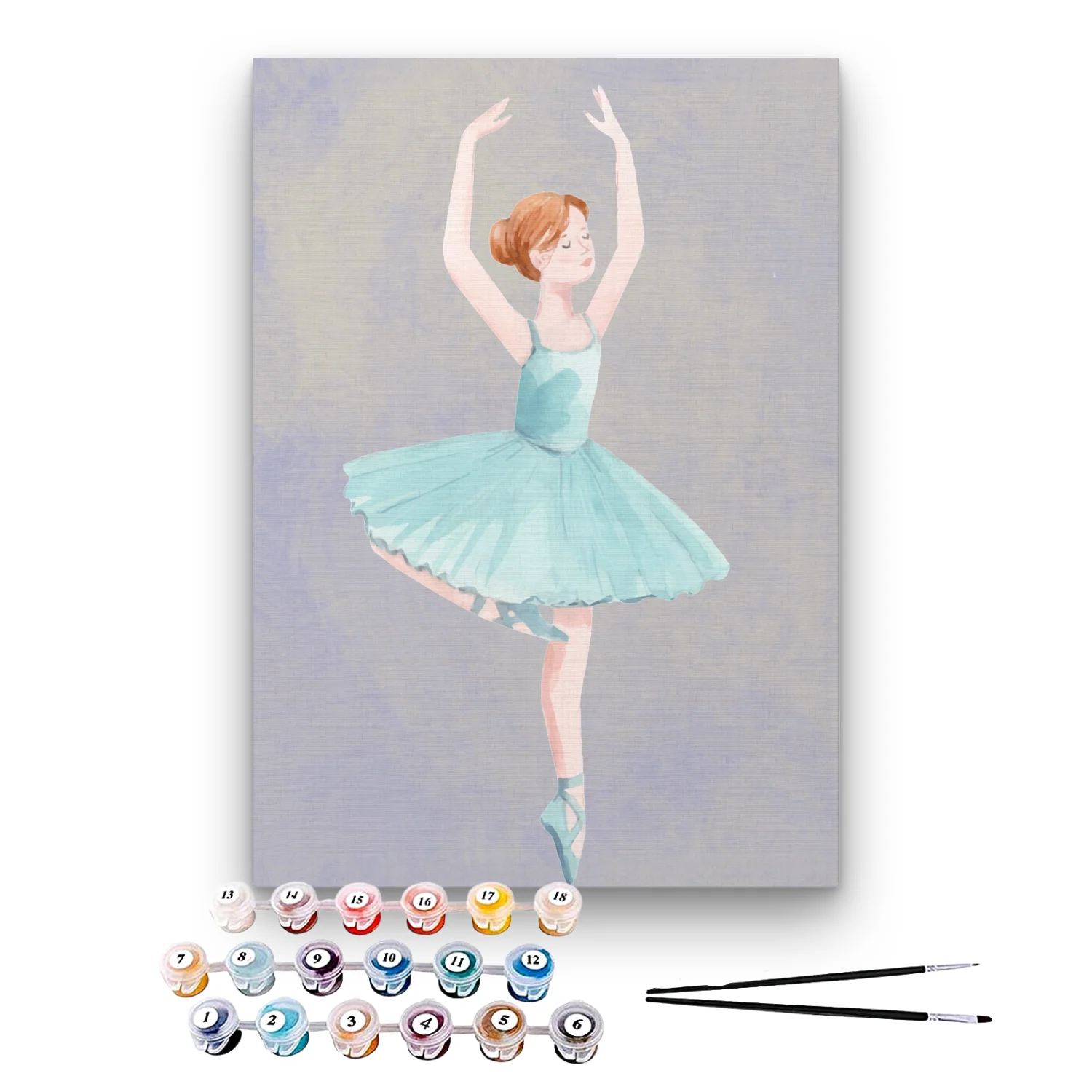 Pintura por números 25x35cm en bastidor bailarina - Painting by number - Image 4