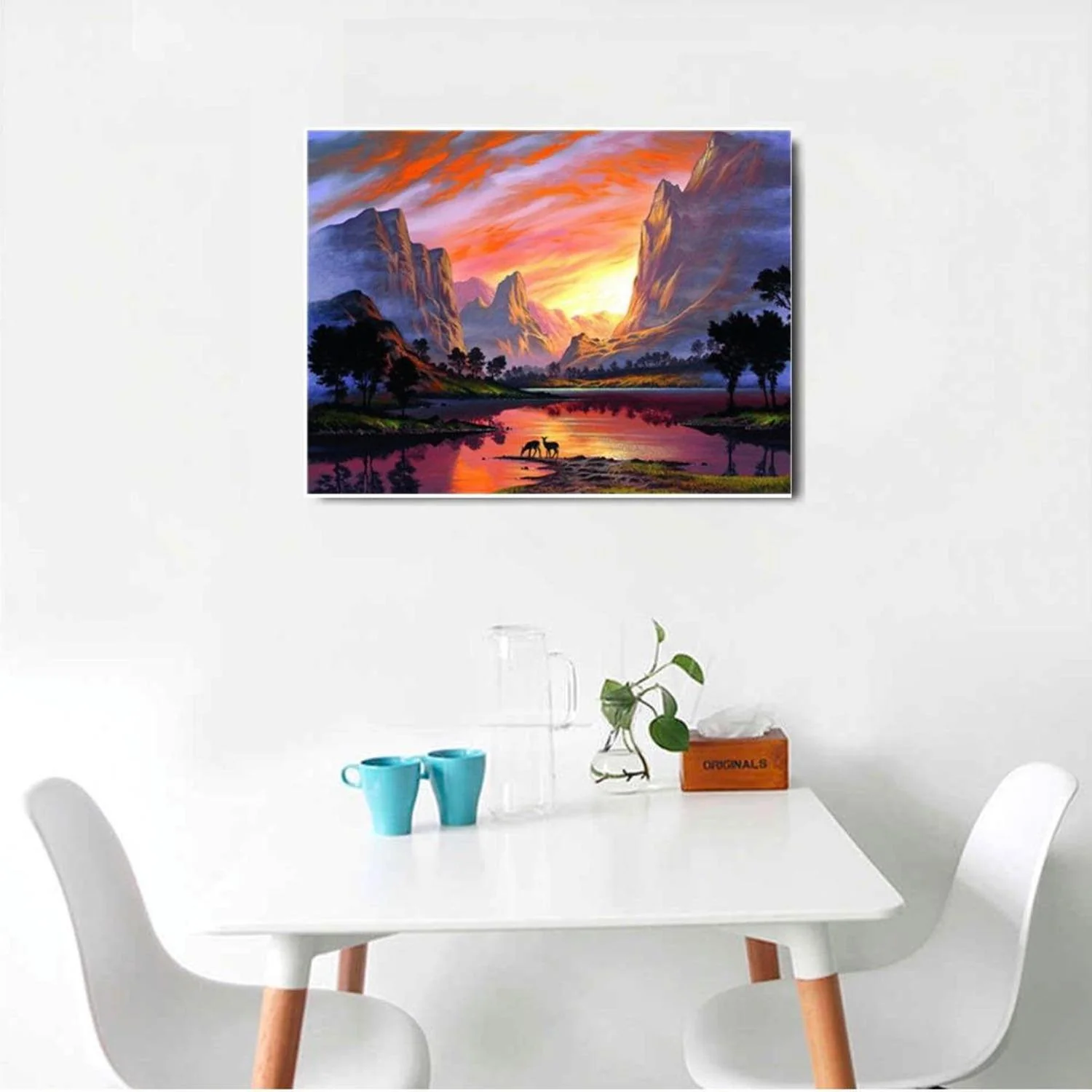 Pintura por números 40x50 Atardecer - En bastidor - Painting by numbers - Image 5
