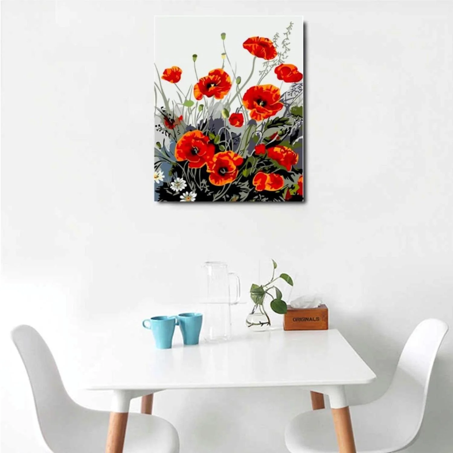 Pintura por números 40x50 Flores Danzantes - En bastidor - Painting by numbers - Image 2