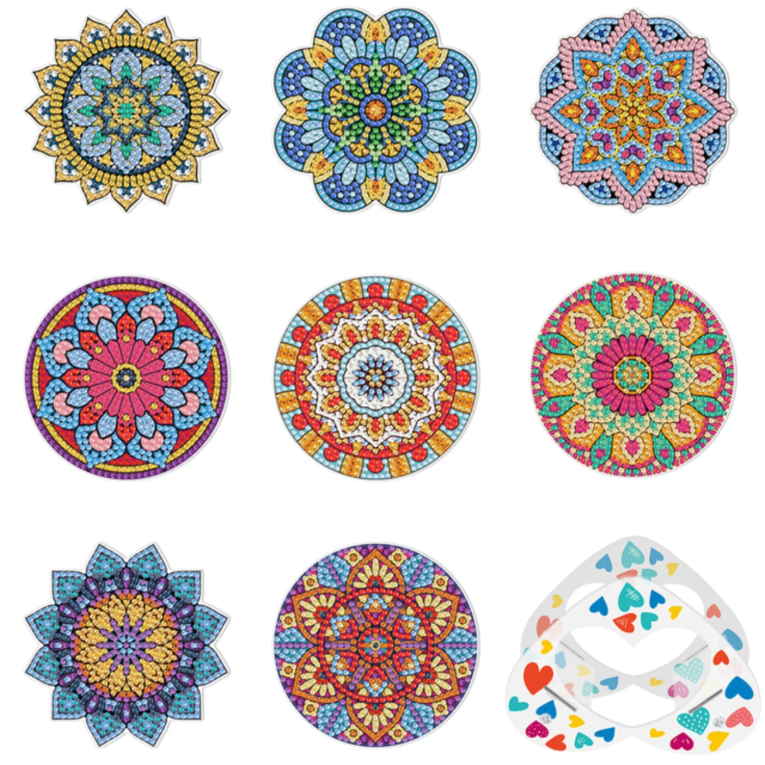 Posavasos pintura con diamante - Mandala