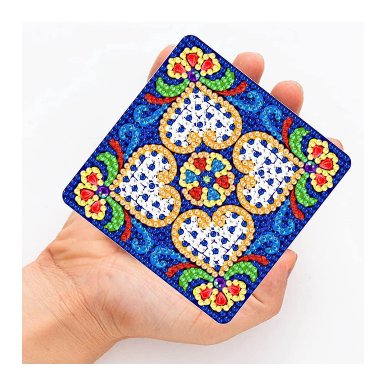 Posavasos Pintura con Diamantes - Cuadrados Mandalas - Image 2