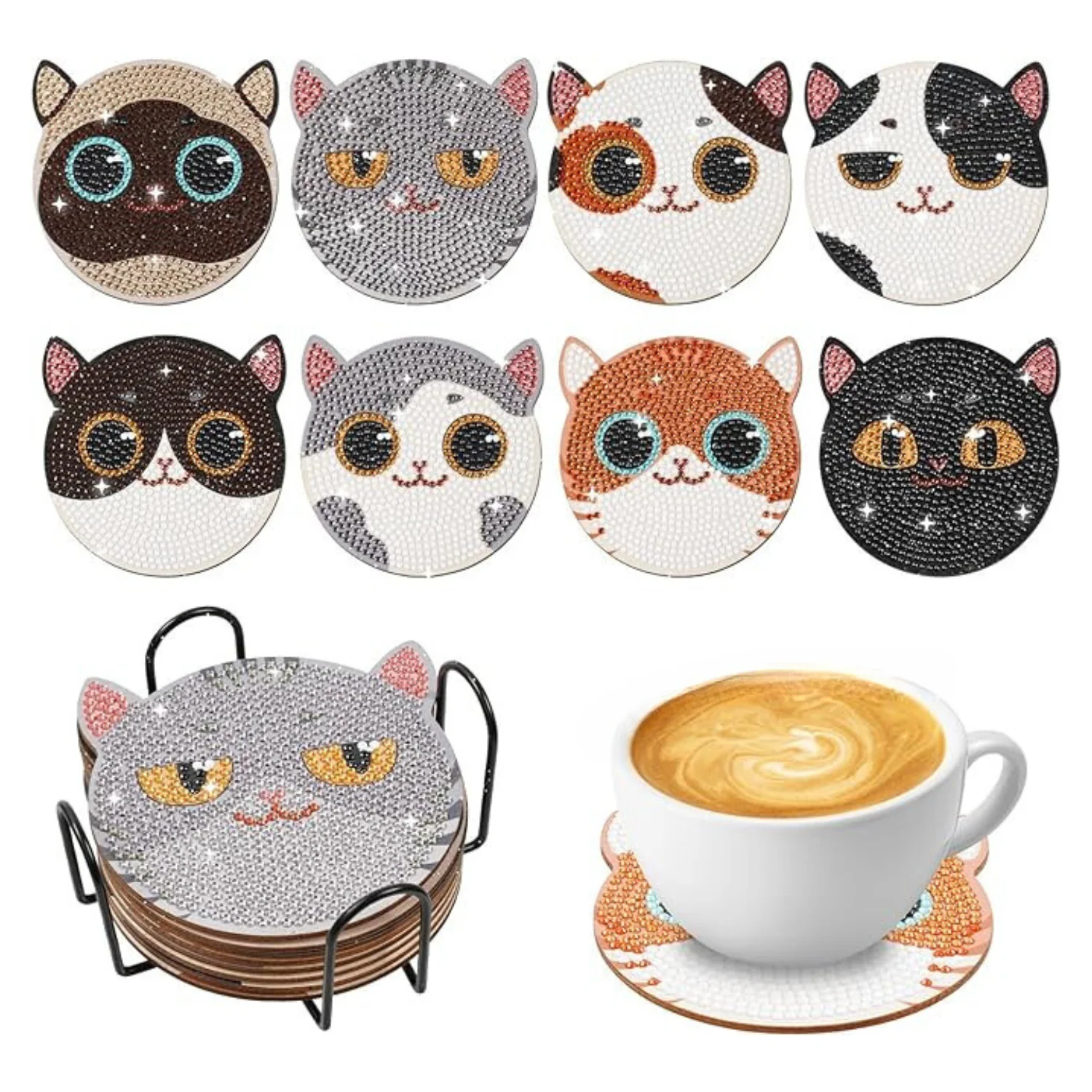 Posavasos Pintura con Diamantes - Gatitos I - Image 2
