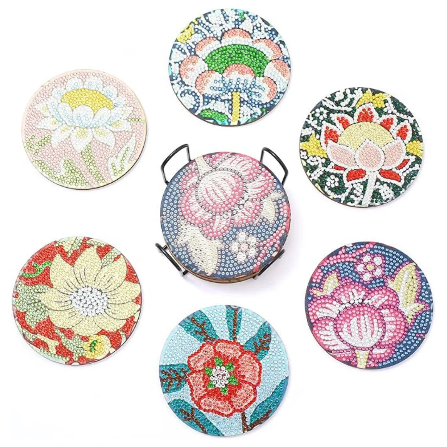 Posavasos pintura con diamante - Rosas