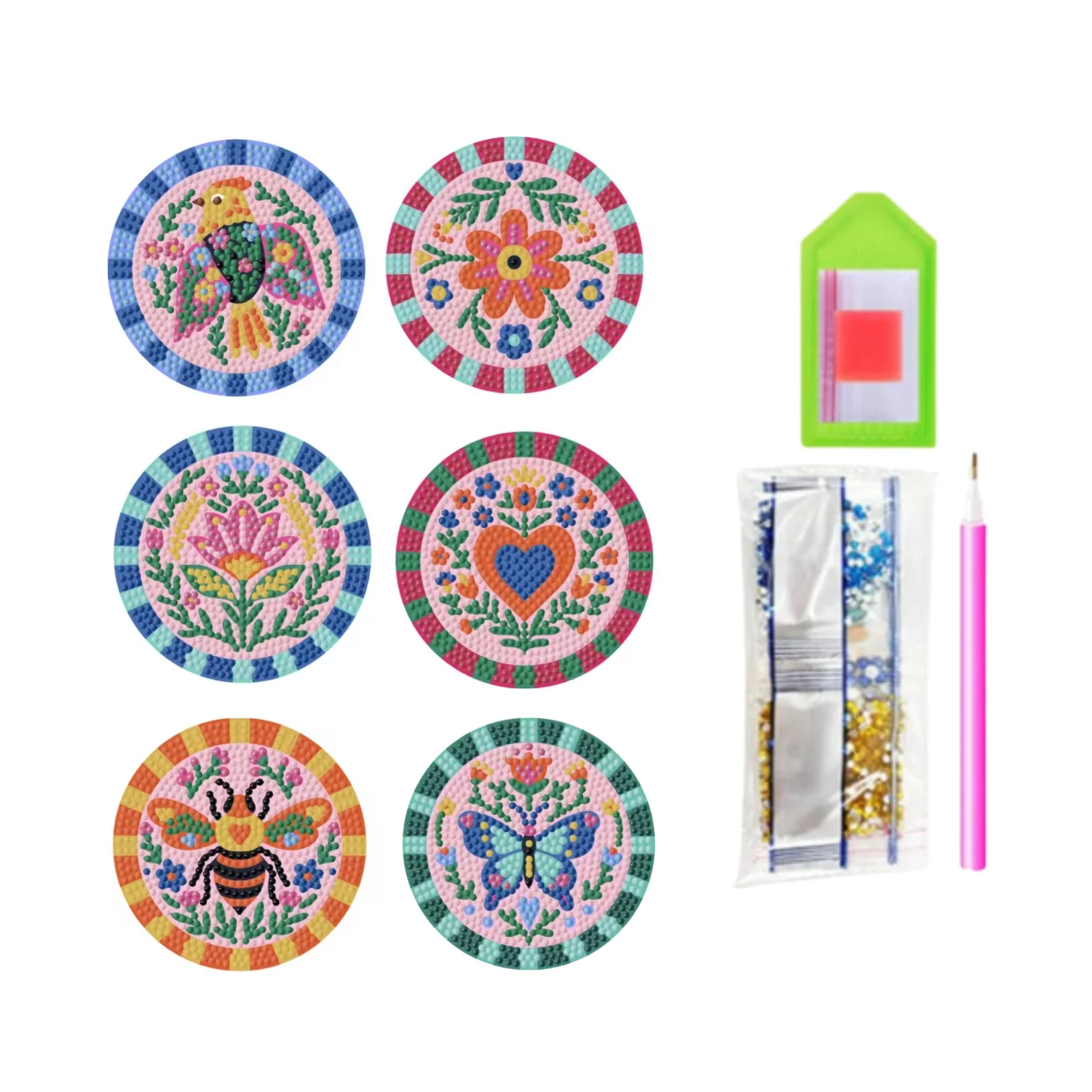 Posavasos Pintura con diamantes Florifunk - Image 2