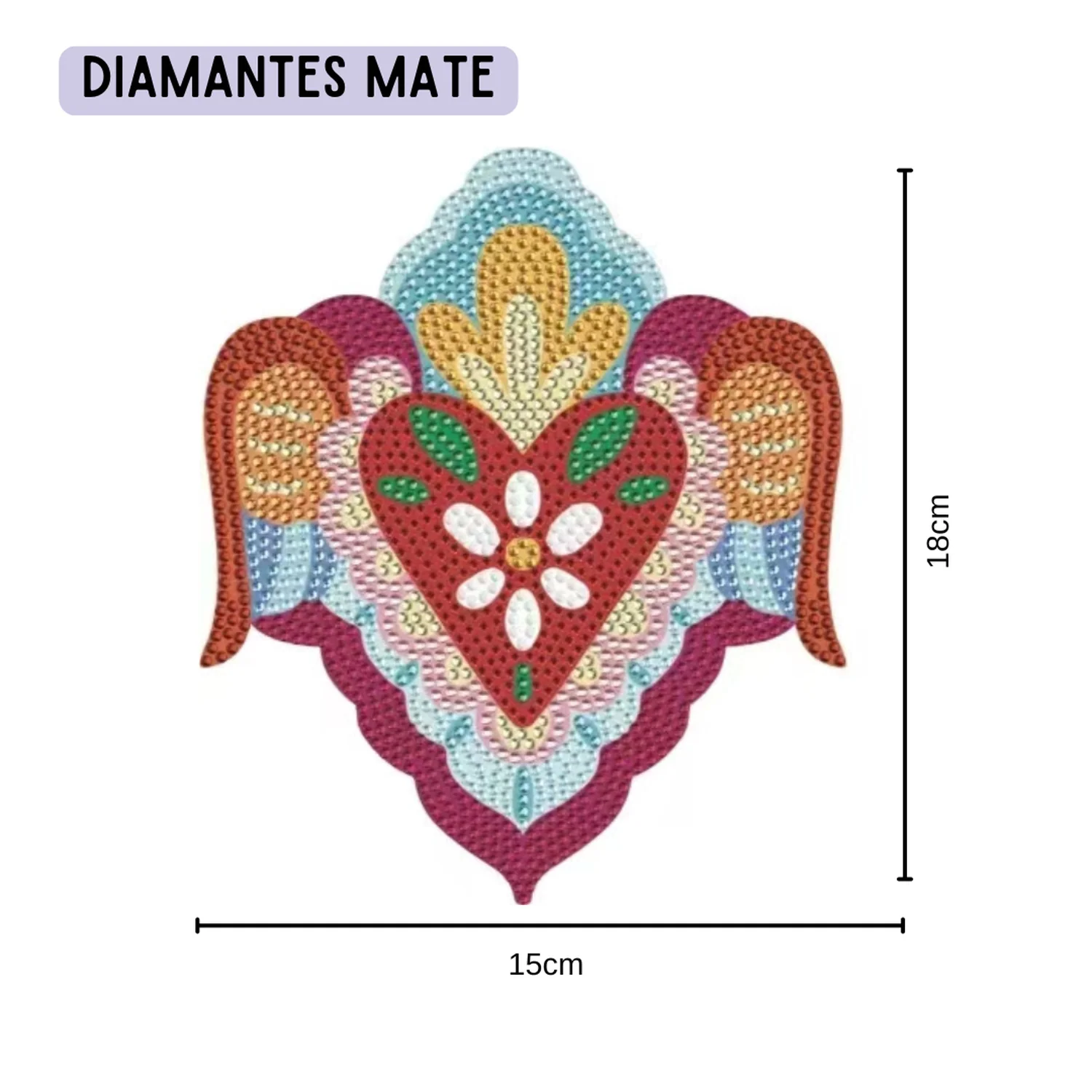 Set Corazones Diamond Painting x3 - Diamantes Mate - Image 2