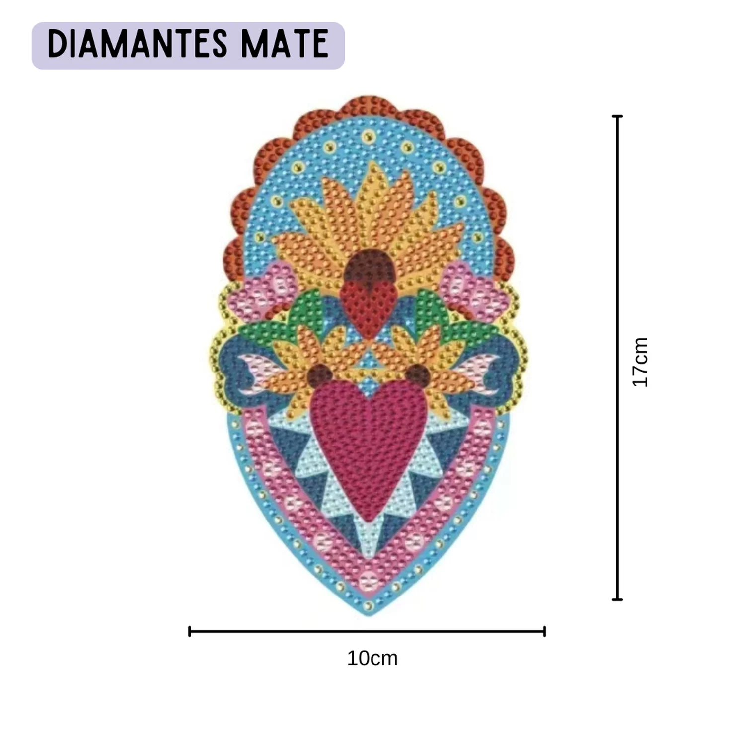 Set Corazones Diamond Painting x3 - Diamantes Mate - Image 3