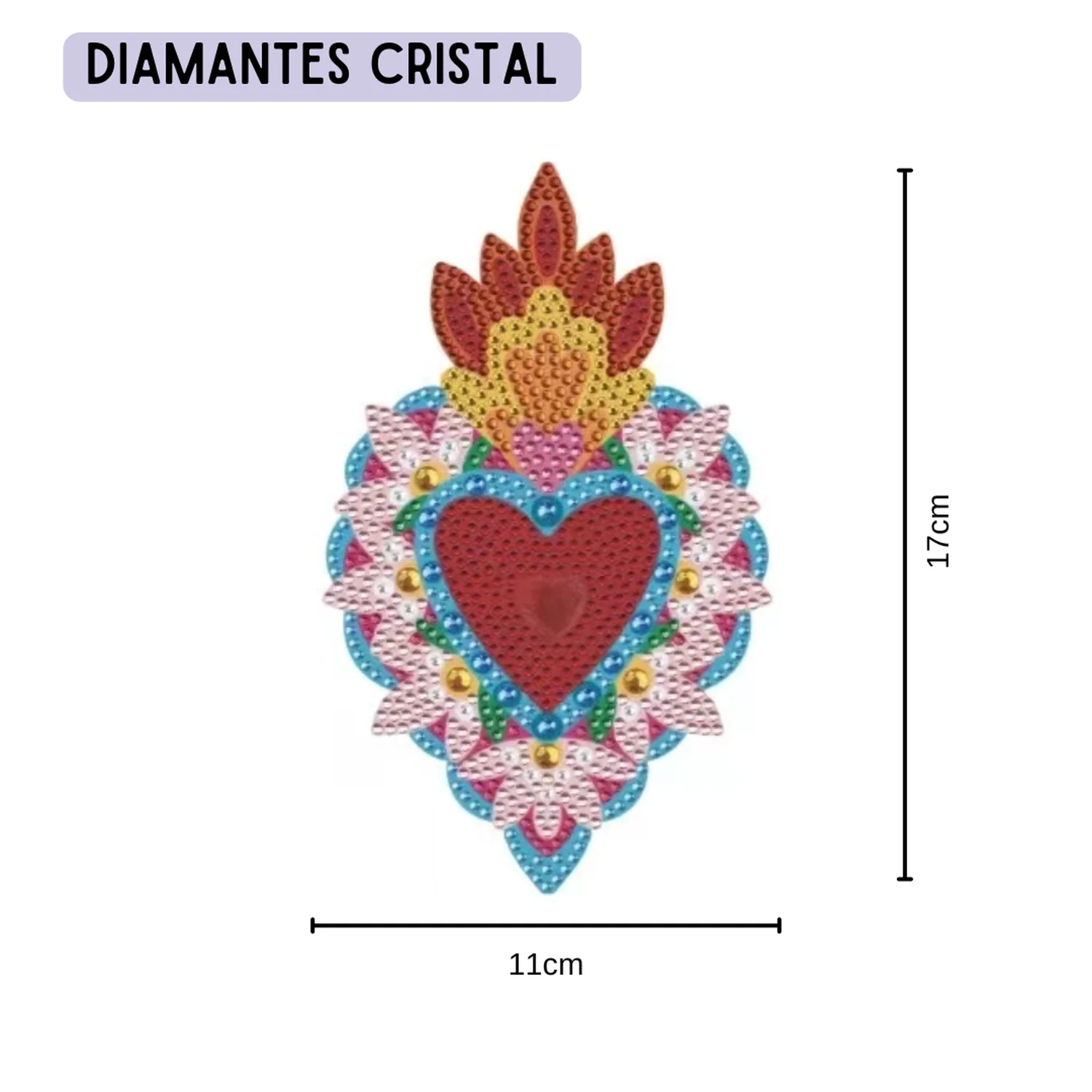 Set Corazones Diamond Painting x3 -Diamantes Cristal - Image 4