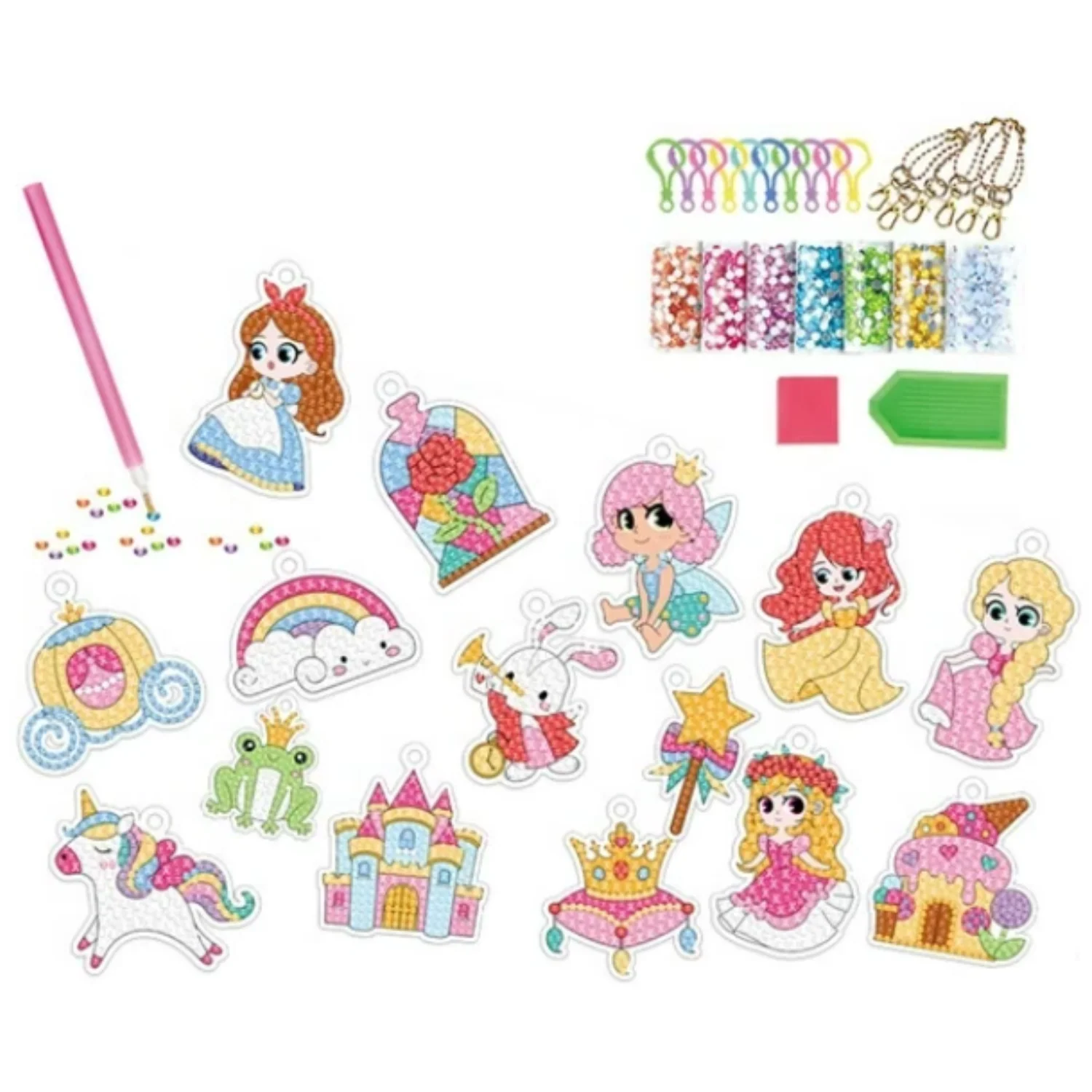 Set de llaveros pintura diamante - Princesas - Image 2