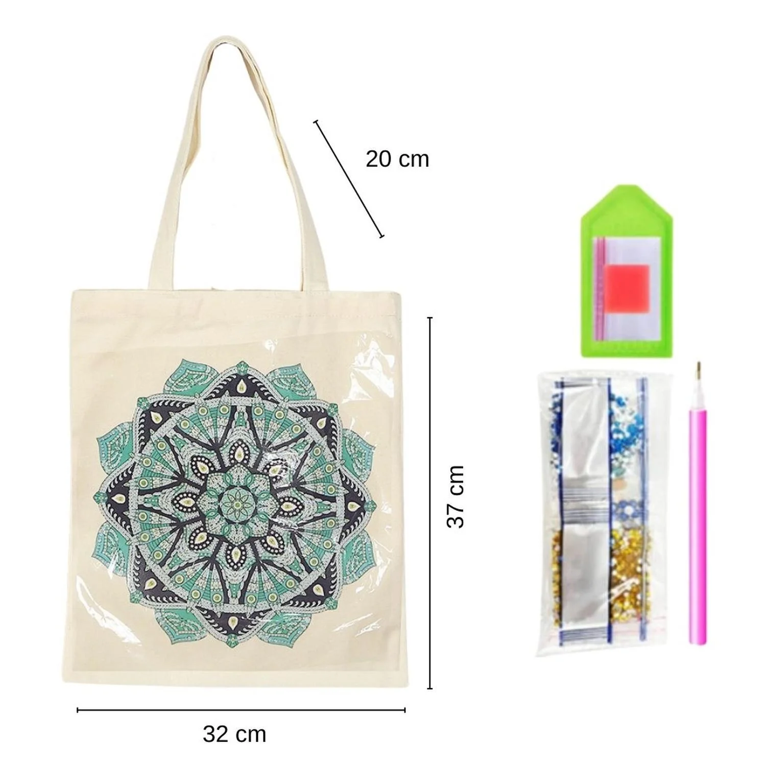 Tote Bag Pintura con Diamantes - Mandala - Image 2