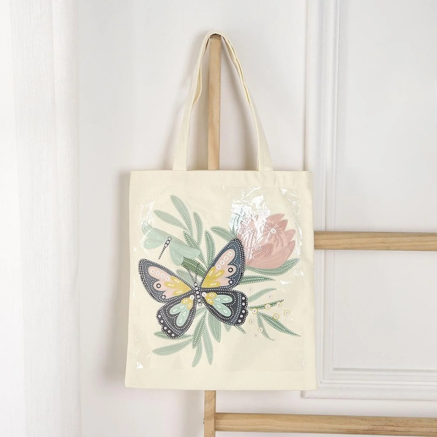Tote Bag Pintura con Diamantes - Mariposa - Image 3