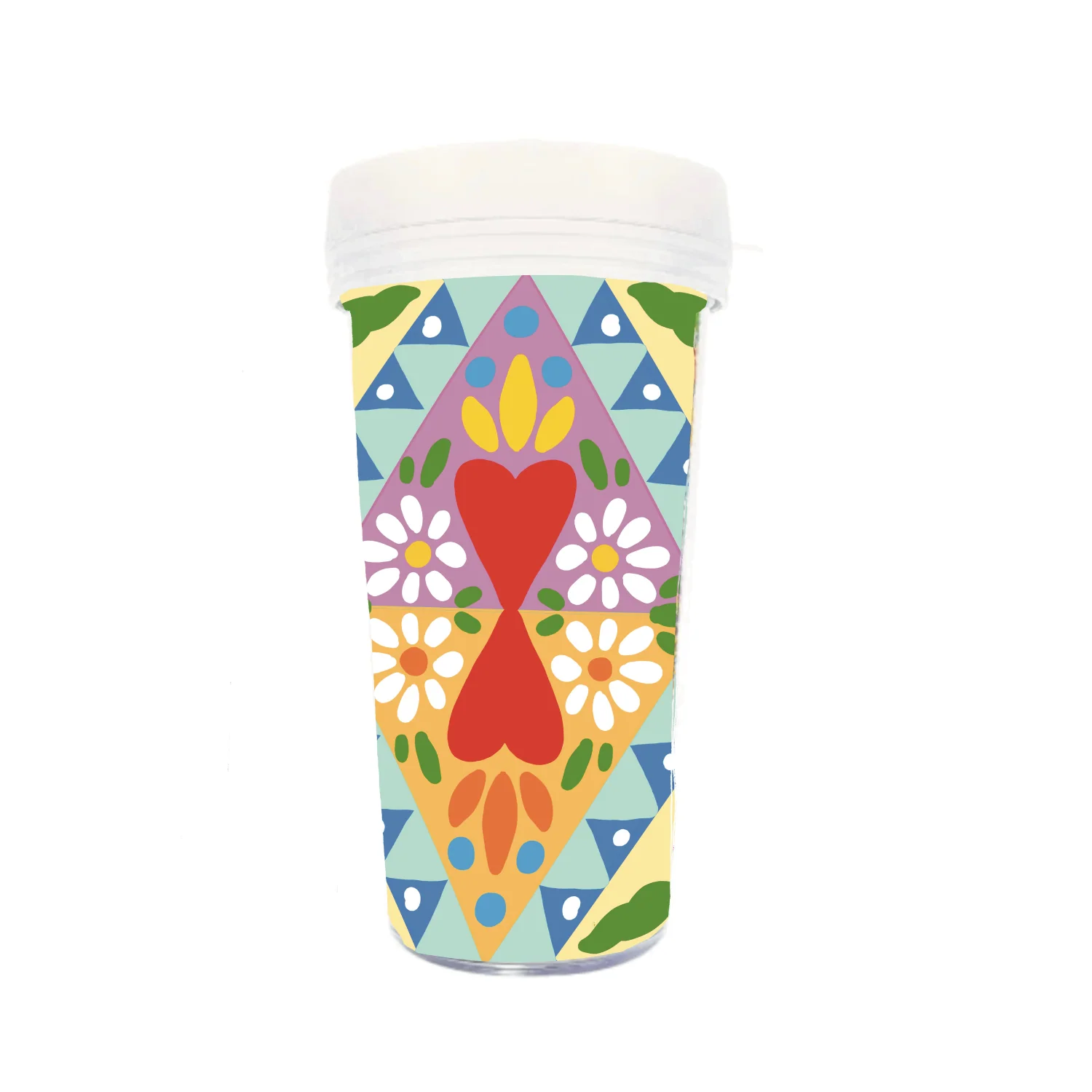 Vaso Pintura con Diamantes - Corazones