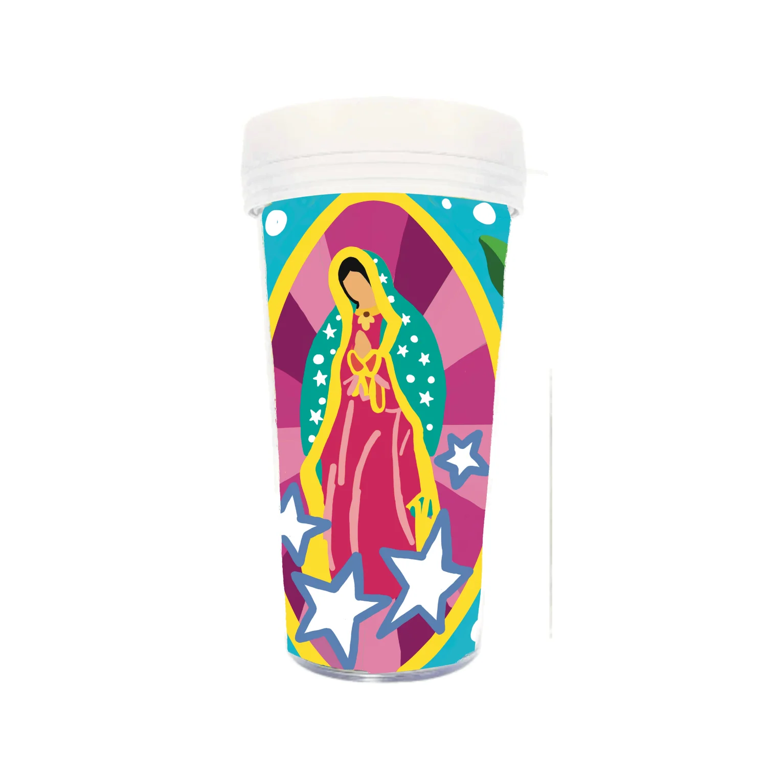 Vaso Pintura con Diamantes - Virgen
